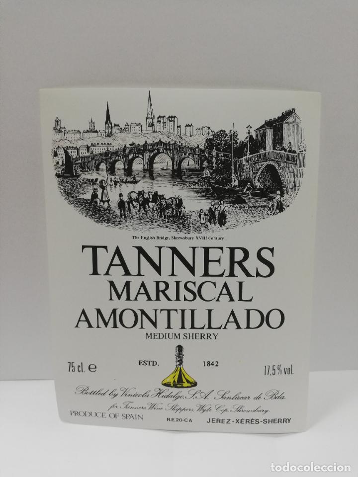 Etiquetas antiguas: ETIQUETA DE VINO. TANNERS MARISCAL CREAM. JEREZ-XERES-SHERRY. MED : 14 X 10 CM APROX.