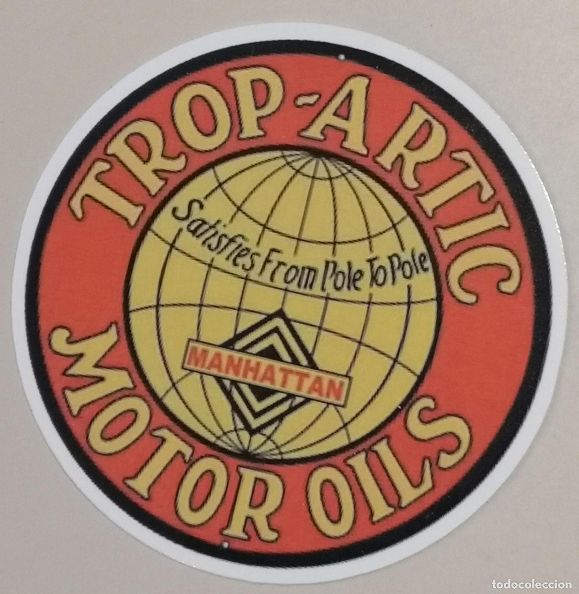 Etichette antiche: ETIQUETA LOGO PLASTIFICADO - MOTOR - TROP-ARTIC MOTOR OILS