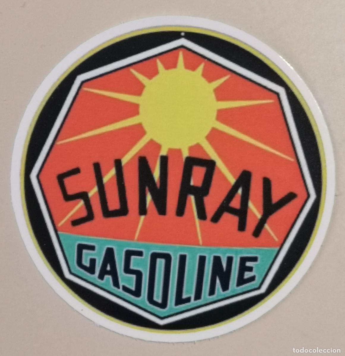Etichette antiche: ETIQUETA LOGO PLASTIFICADO - MOTOR - SUNRAY GASOLINE