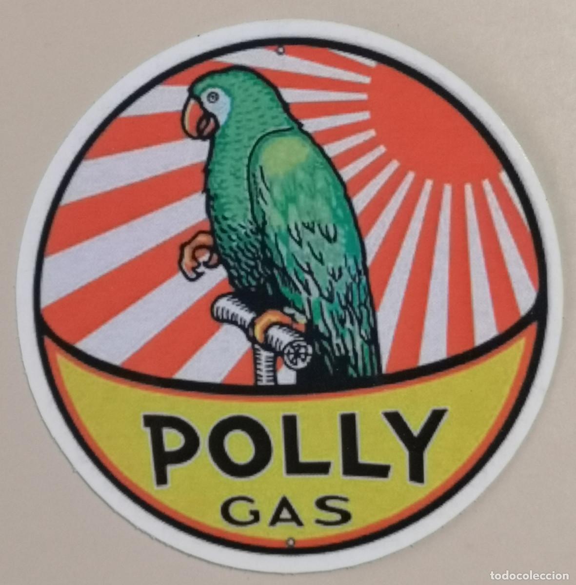 Etichette antiche: ETIQUETA LOGO PLASTIFICADO - MOTOR - POLLY GAS