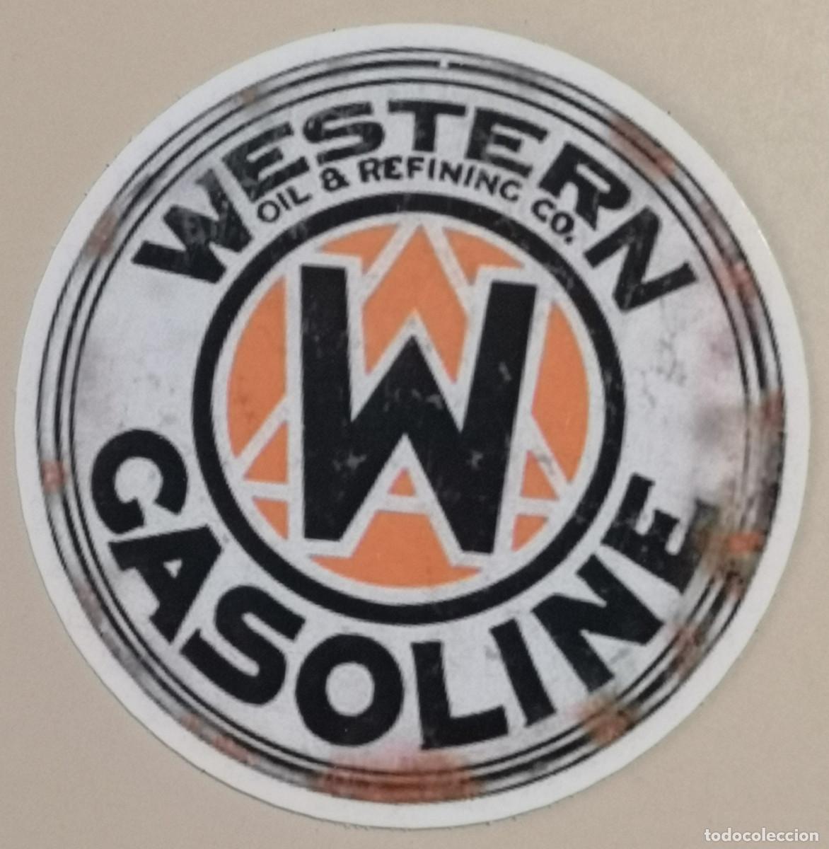 Etichette antiche: ETIQUETA LOGO PLASTIFICADO - MOTOR - WESTERN GASOLINE