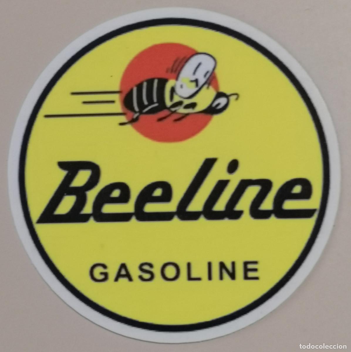 Etichette antiche: ETIQUETA LOGO PLASTIFICADO - MOTOR - BEELINE GASOLINE