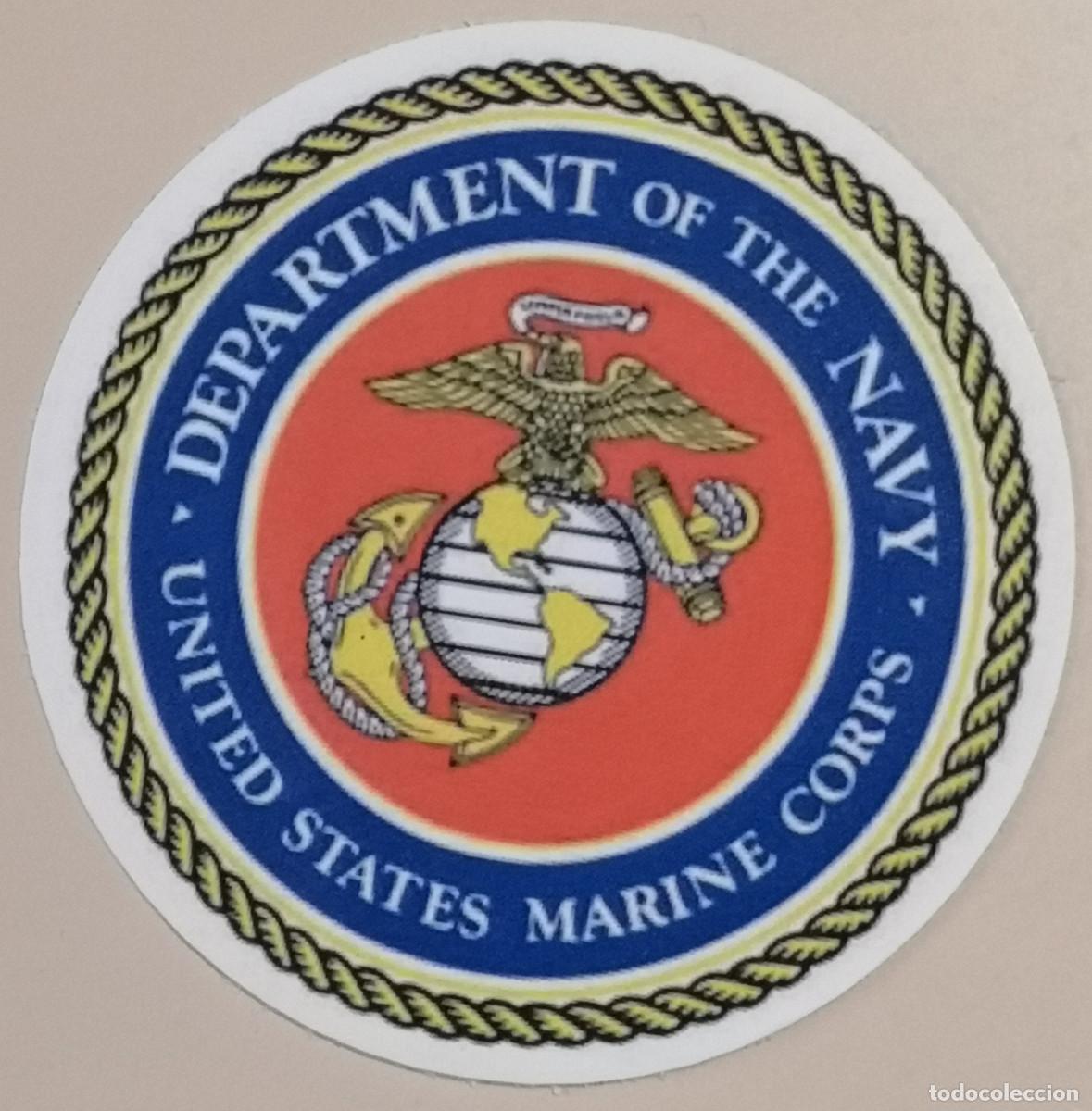 Etichette antiche: ETIQUETA LOGO PLASTIFICADO - MILITAR - US MARINE CORPS