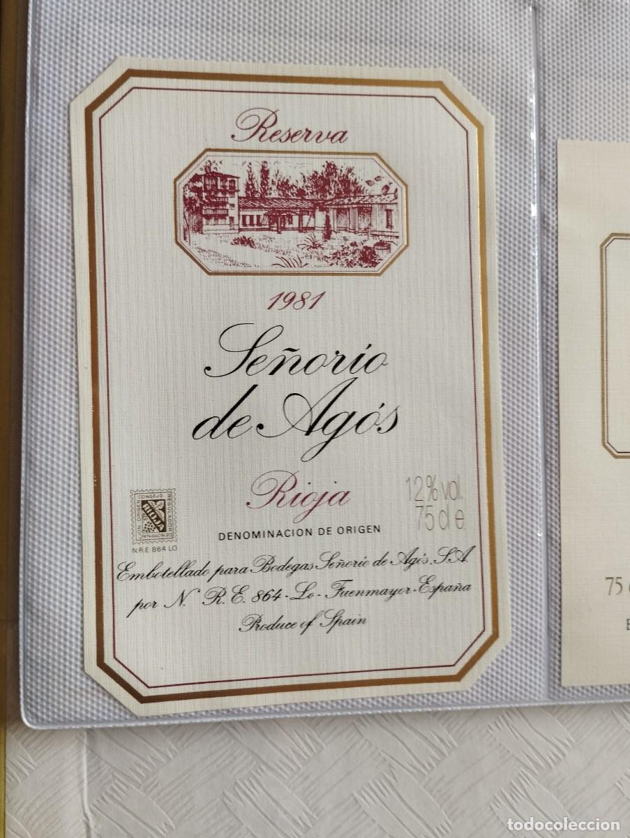 Etiquetas antiguas: ETIQUETA VINO RIOJA ,RESERVA 1981 SE&Ntilde;ORIO DE AG&Oacute;S