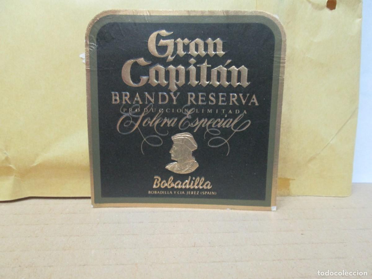 Etiquetas antiguas: ANTIGUA ETIQUETA, BRANDY GRAN CAPITAN