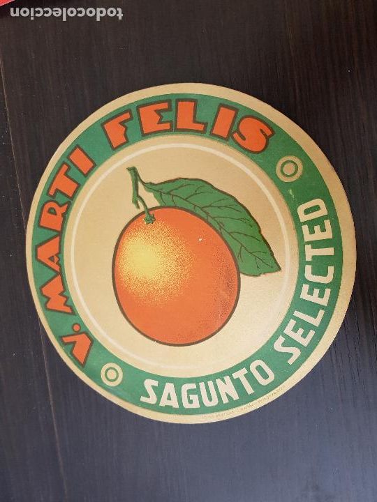 Etiquetas antiguas: 10 ETIQUETAS DE ALMACEN DE NARANJAS MIDE 19X19CM