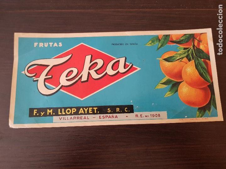 Etiquetas antiguas: 10 ETIQUETAS DE ALMACEN DE NARANJAS MIDE 24X10CM