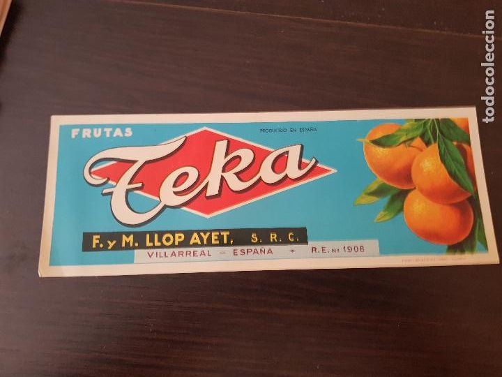 Etiquetas antiguas: 10 ETIQUETA DE ALMACEN DE NARANJAS MIDE 24X9CM