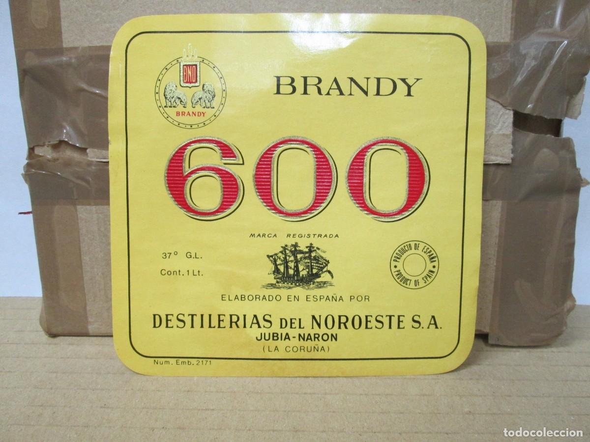 Etiquetas antiguas: ANTIGUA ETIQUETA, BRANDY 600