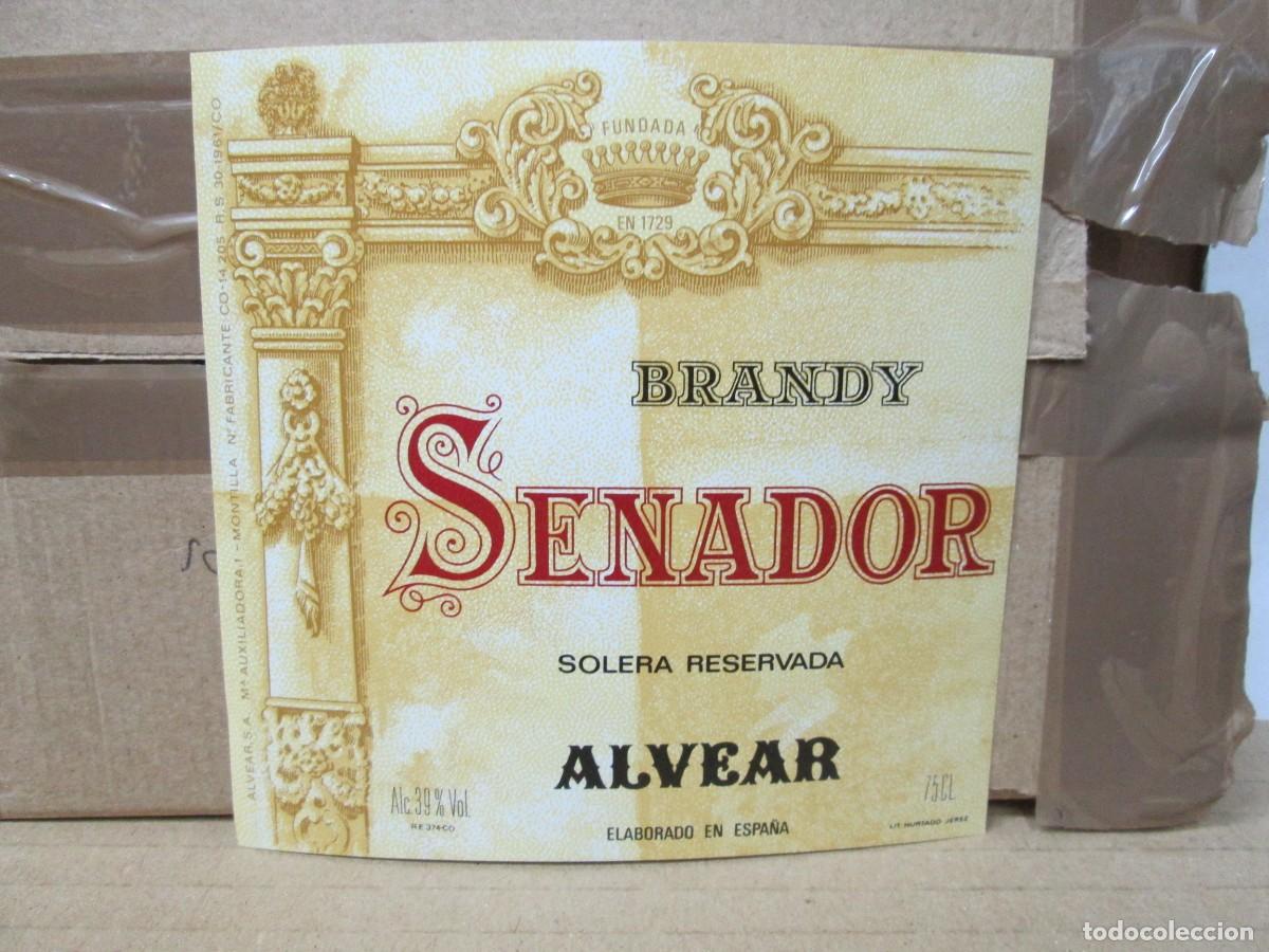 Etiquetas antiguas: ANTIGUA ETIQUETA, BRANDY SENADOR SOLERA RESERVADA