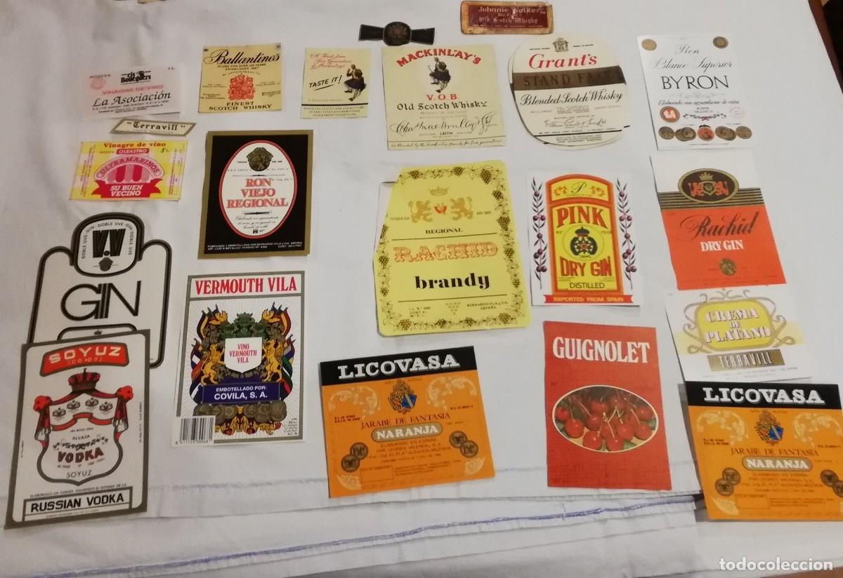 Etiquetas antiguas: LOTE 70 ETIQUETAS DE BEBIDAS / OLD ALCOHOL AND DRINK LABEL COLLECTION TERRAVILL, BERNARDO VILA