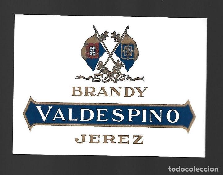 Etiquetas antiguas: VALDESPINO BRANDY JEREZ ETIQUETA ENVASE - ORIGINAL