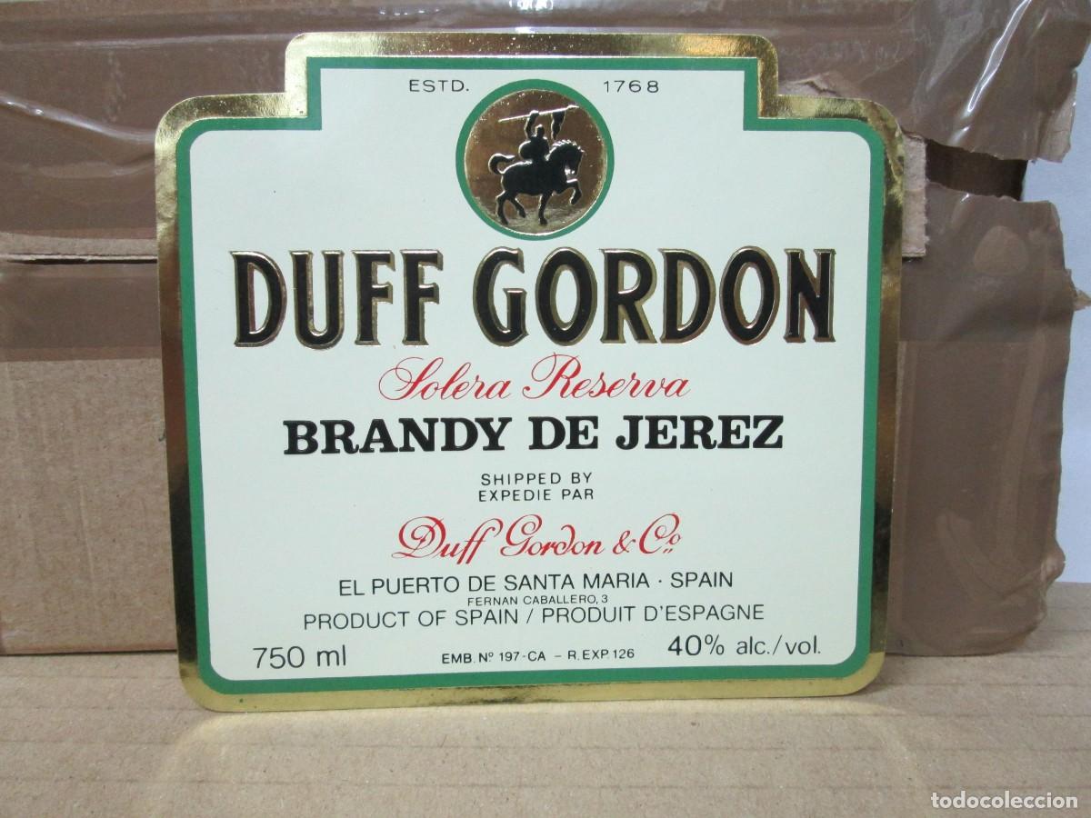 Etiquetas antiguas: ANTIGUA ETIQUETA, BRANDY DE JEREZ DUFF GORDON