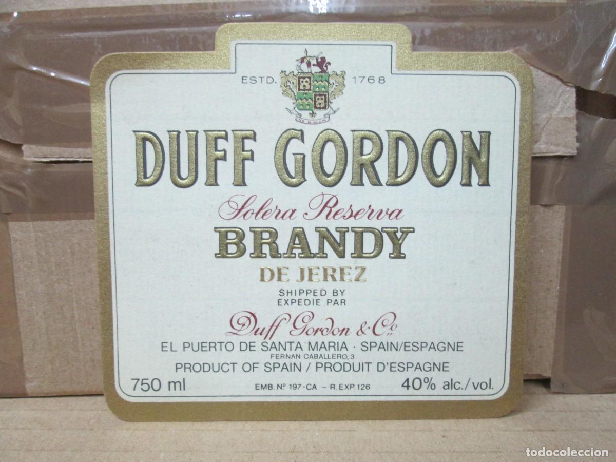 Etiquetas antiguas: ANTIGUA ETIQUETA, BRANDY SOLERA RESERVA DUFF GORDON
