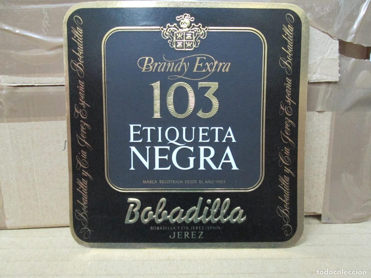 Etiquetas antiguas: ANTIGUA ETIQUETA, BRANDY EXTRA 103 ETIQUETA NEGRA BOBADILLA