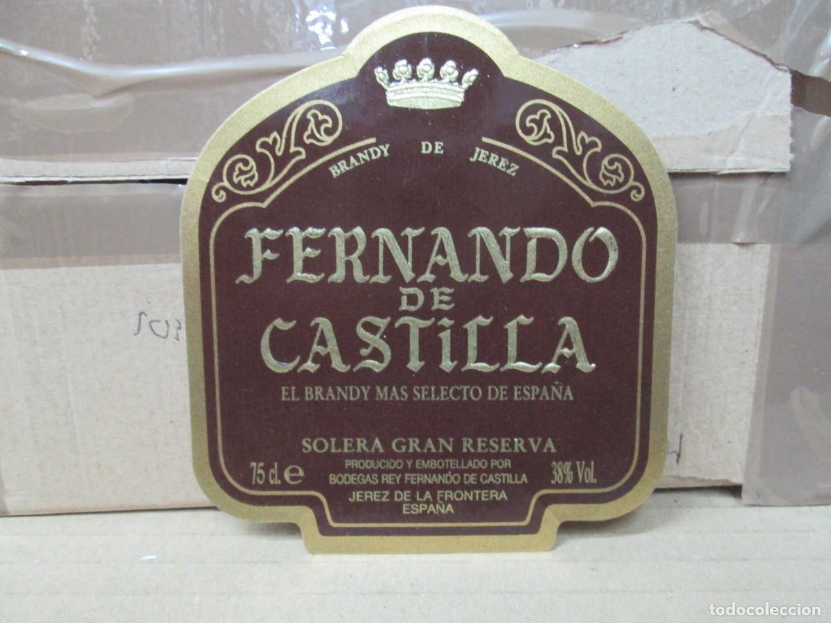 Etiquetas antiguas: ANTIGUA ETIQUETA, FERNANDO DE CASTILLA BRANDY