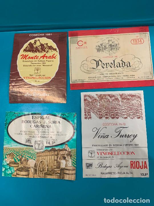 Etiquetas antiguas: Lote de etiquetas de vino, licor o champan&hellip; lo que se ve en la foto