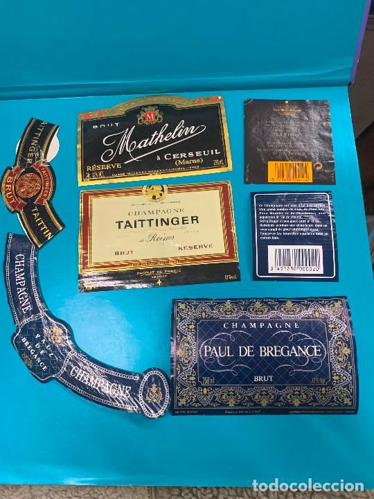 Etiquetas antiguas: Lote de etiquetas de vino, licor o champan&hellip; lo que se ve en la foto