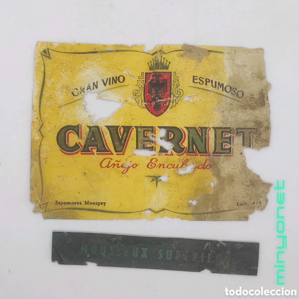 Etiquetas antiguas: Etiqueta Cavernet Gran vino espumoso - Espumosos Montgay