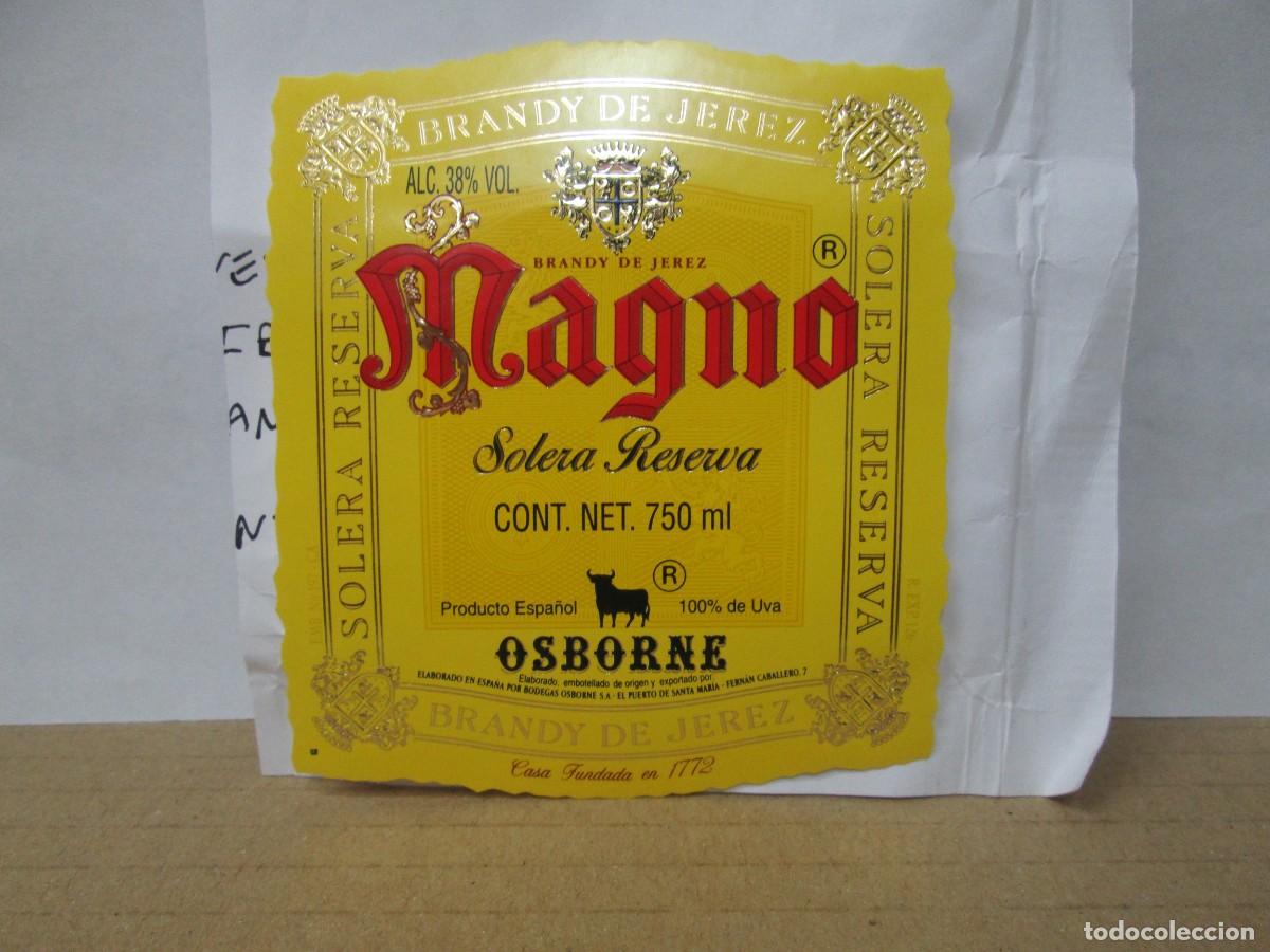 Etiquetas antiguas: ANTIGUA ETIQUETA, BRANDY MAGNO SOLERA ESPECIAL