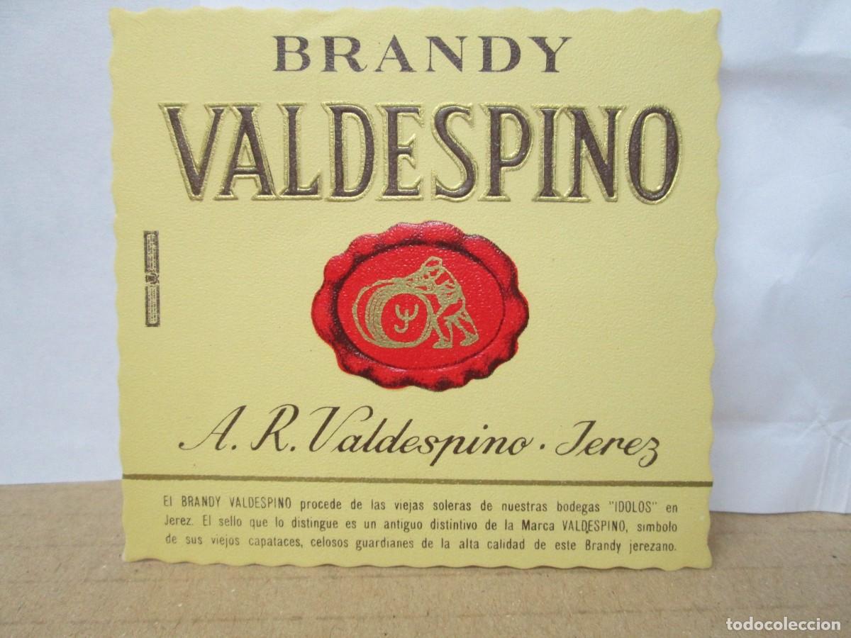 Etiquetas antiguas: ANTIGUA ETIQUETA, BRANDY VALDESPINO