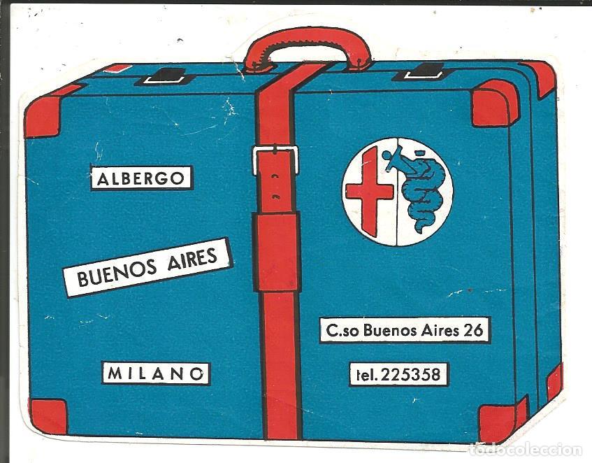Etiquetas antiguas: ETIQUETA HOTEL *ALBERGO BUENOS AIRES* MILANO, ITALIA