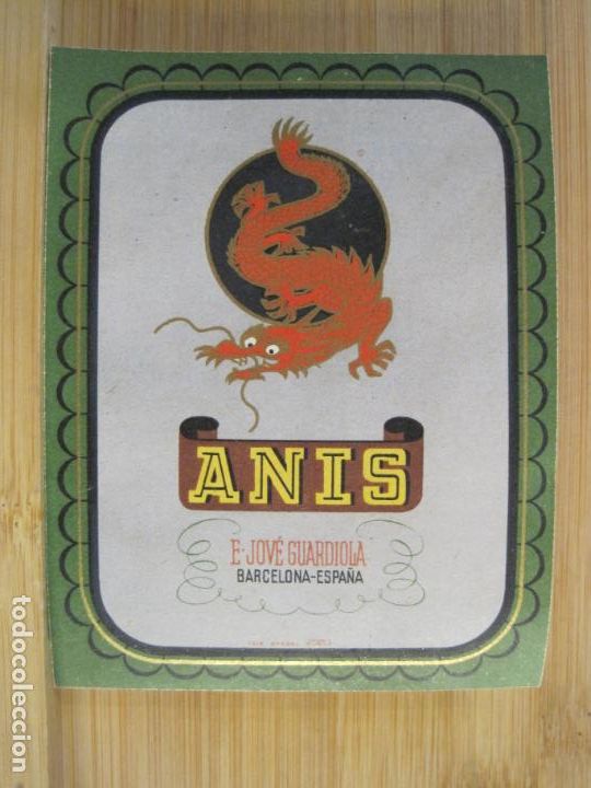 Etichette antiche: ANIS E.JOVE GUARDIOLA-ETIQUETA ANTIGUA-VER FOTOS-(100.931)