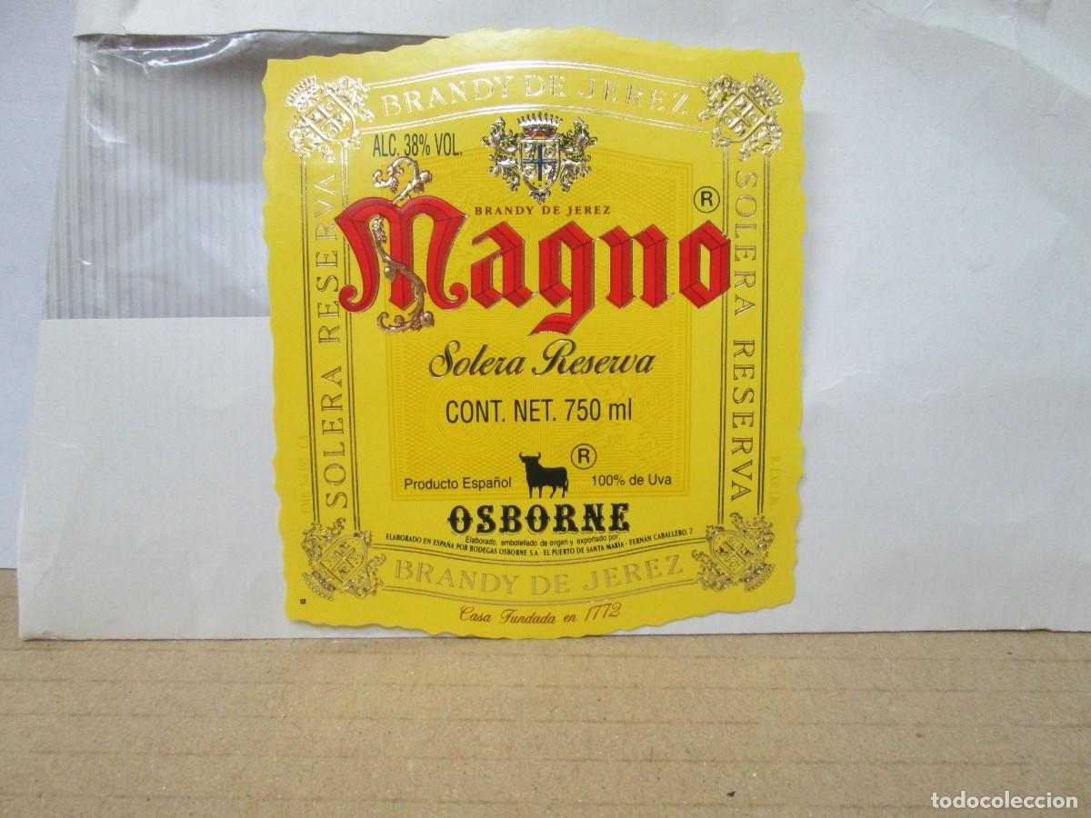 Etiquetas antiguas: ANTIGUA ETIQUETA, BRANDY MAGNO