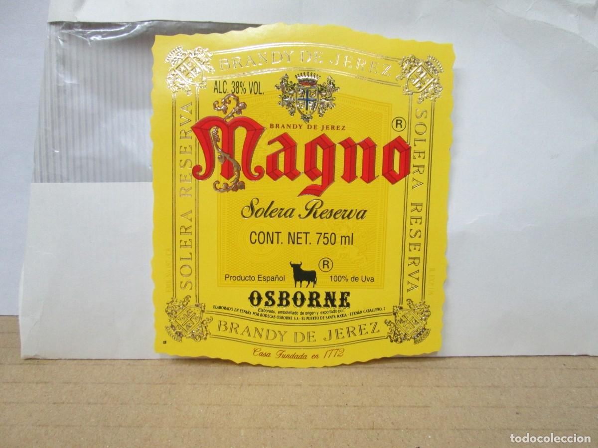 Etiquetas antiguas: ANTIGUA ETIQUETA, BRANDY MAGNO