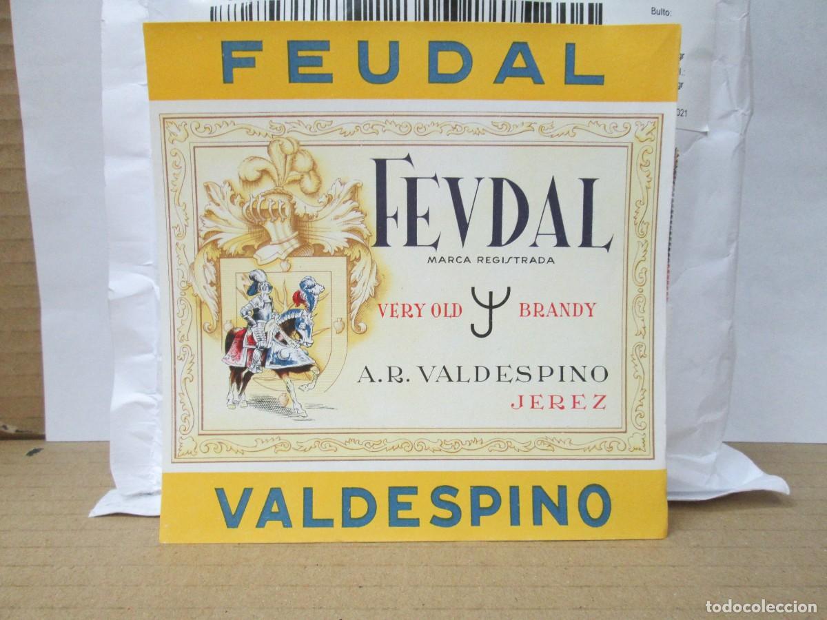 Etiquetas antiguas: ANTIGUA ETIQUETA, FEUDAL BRANDY OLD VALDESPINO