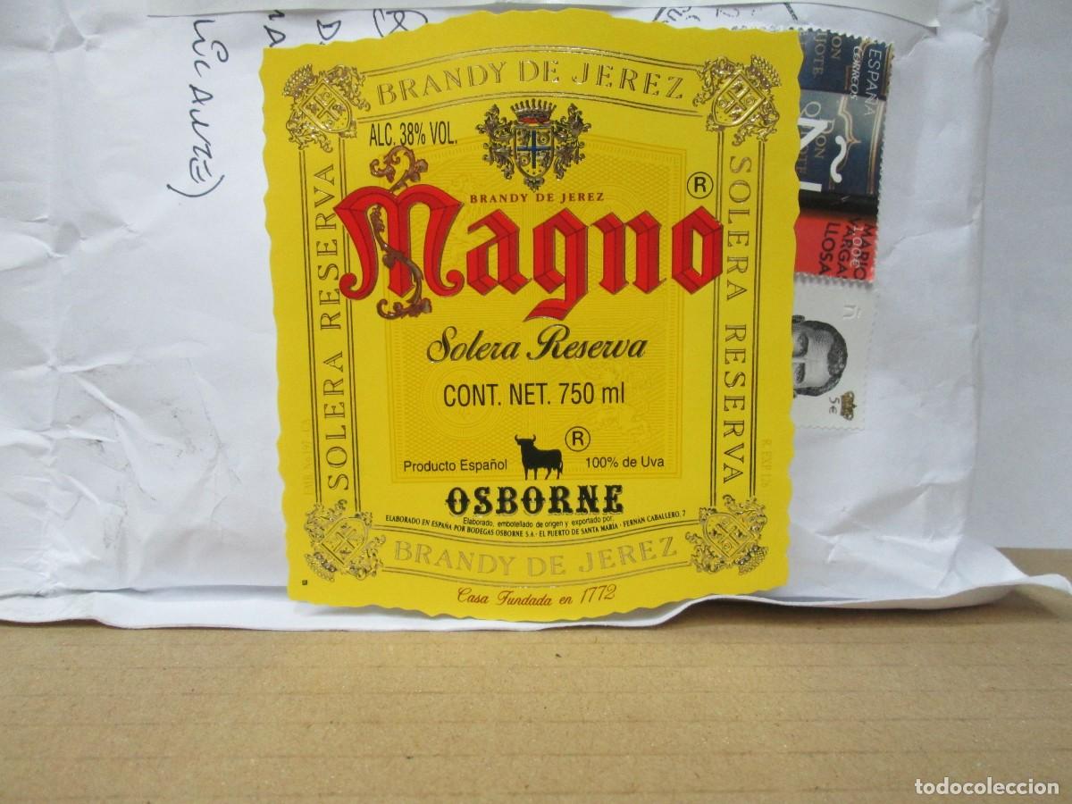 Etiquetas antiguas: AMTIGUA ETIQUETA, BRANDY MAGNO SOLERA RESERVA