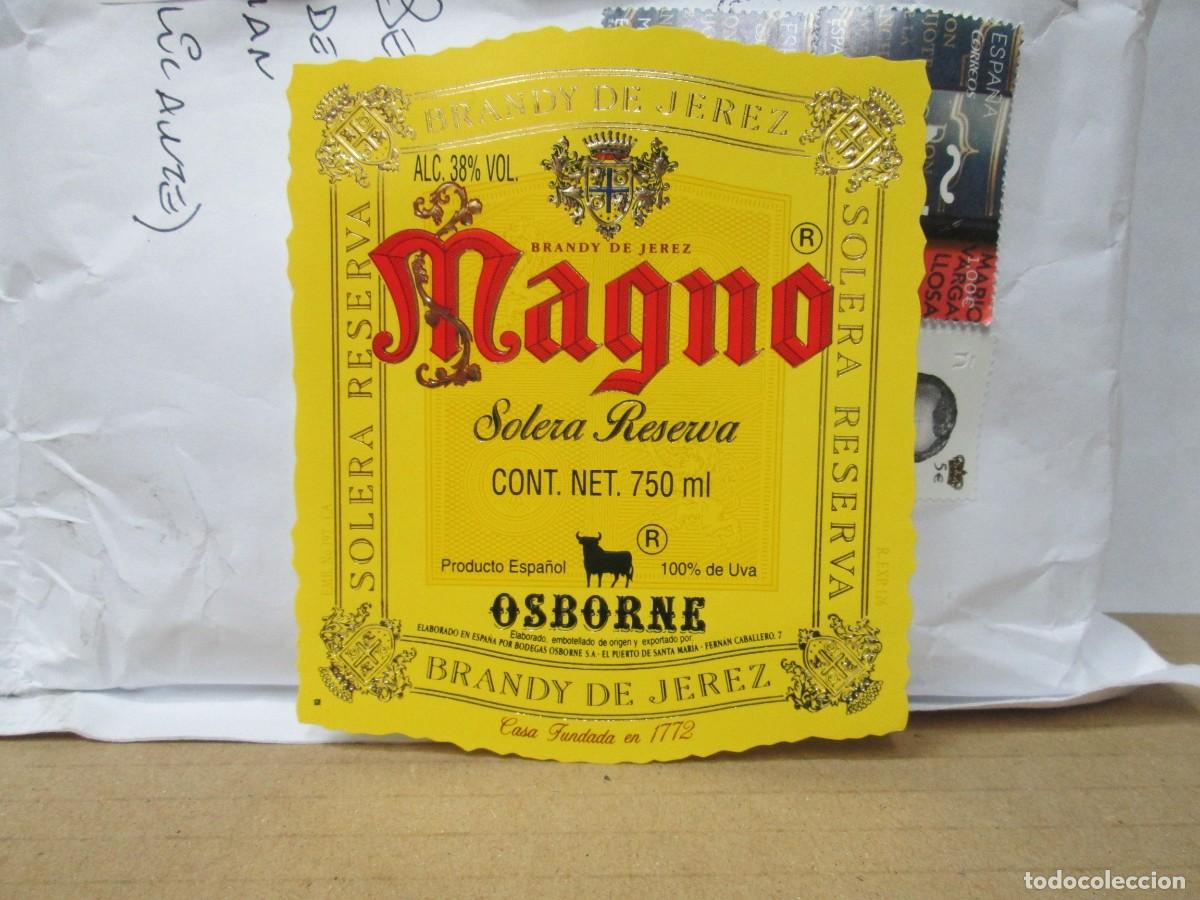 Etiquetas antiguas: ANTIGUA ETIQUETA, BRANDY MAGNO SOLERA RESERVA