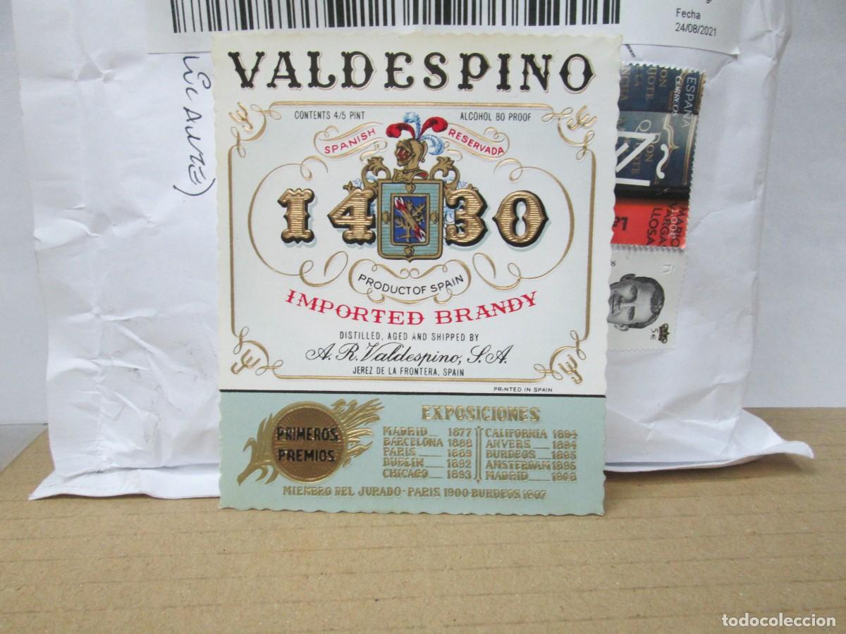 Etiquetas antiguas: ANTIGUA ETIQUETA, VALDESPINO IMPORTED BRANDY