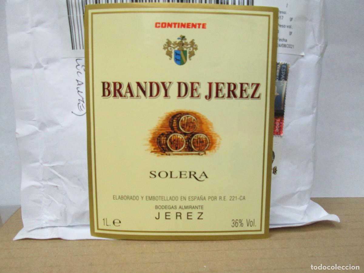 Etiquetas antiguas: ANTIGUA ETIQUETA, BRANDY DE JEREZ CONTINENTE