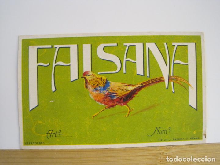 Etichette antiche: FAISANA-ETIQUETA ANTIGUA-VER FOTOS-(101.545)