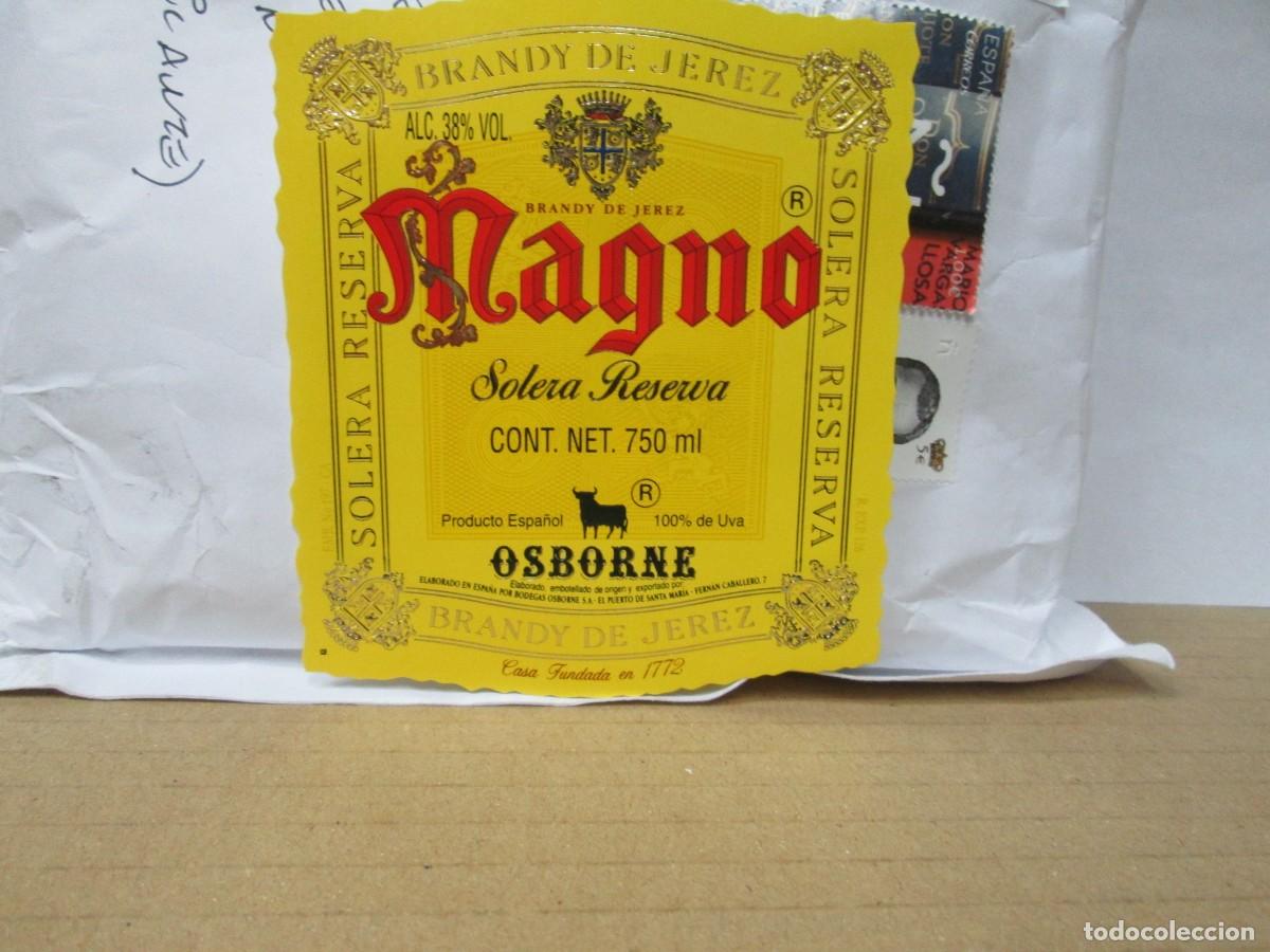 Etiquetas antiguas: ANTIGUA ETIQUETA, BRANDY MAGNO SOLERA RESERVA