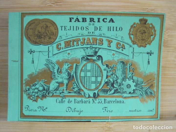Etichette antiche: FABRICA DE TEJIDOS DE HILO MITJANS Y CIA-ETIQUETA ANTIGUA-VER FOTOS-(101.592)