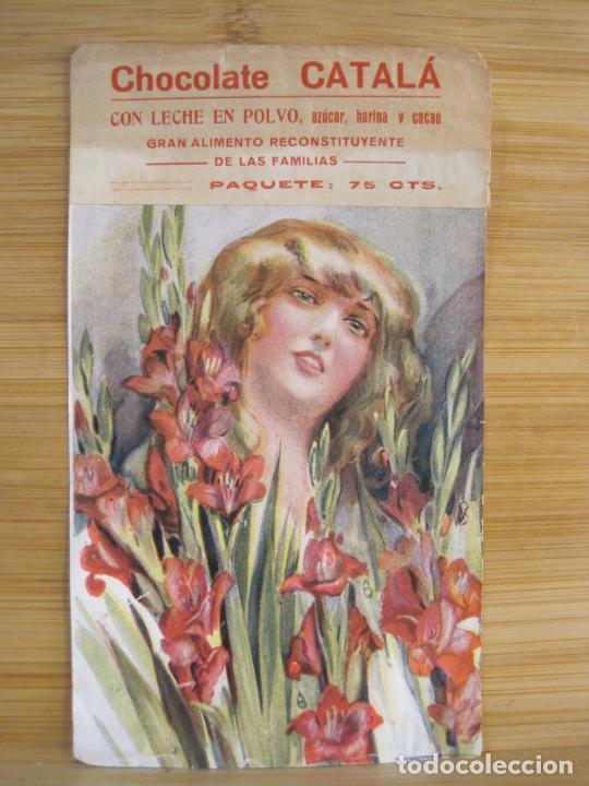 Etichette antiche: CHOCOLATE CATALA-ETIQUETA ANTIGUA-VER FOTOS-(K-9399)