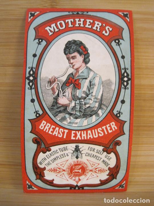 Etichette antiche: MOTHER'S BREAST EXHAUSTER-MOSCAS-ETIQUETA ANTIGUA-VER FOTOS-(101.613)
