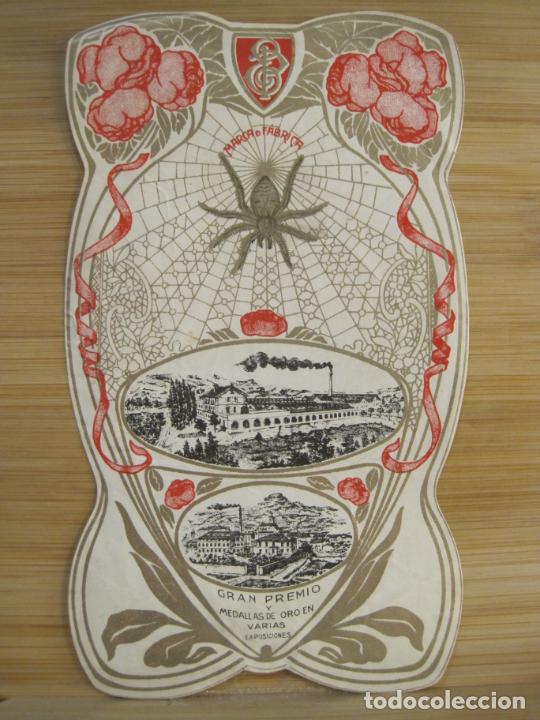 Etichette antiche: MARCA FABRICA LA ARA&Ntilde;A-ETIQUETA ANTIGUA-VER FOTOS-(K-9401)