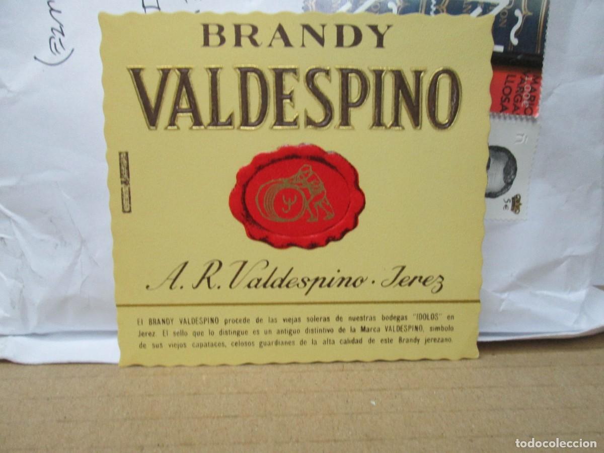 Etiquetas antiguas: ANTIGUA ETIQUETA BRANDY VALDESPINO
