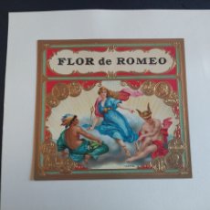 Etiquetas antiguas: ETIQUETA FLOR DE ROMEO CIGARROS PUROS. Lote 401270829