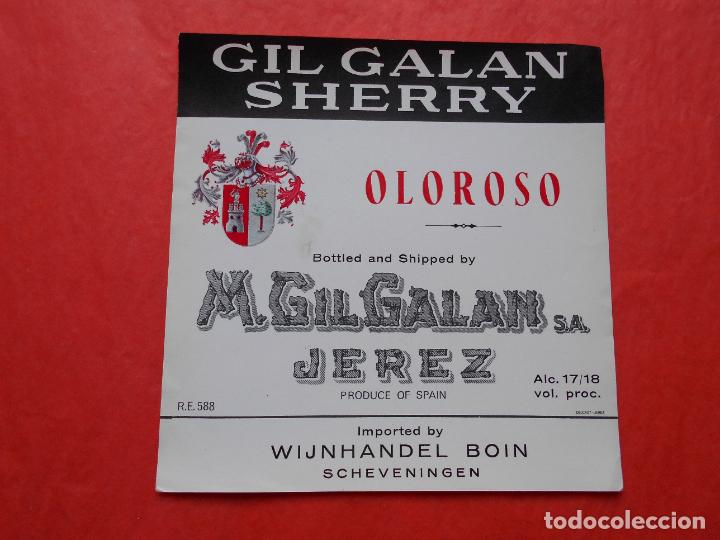Etiquetas antiguas: ETIQUETA DE VINO M.GIL GALAN S.A. JEREZ OLOROSO