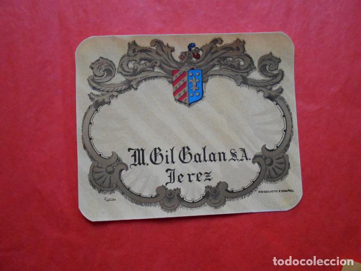 Etiquetas antiguas: ETIQUETA DE VINO M.GIL GALAN S.A. JEREZ