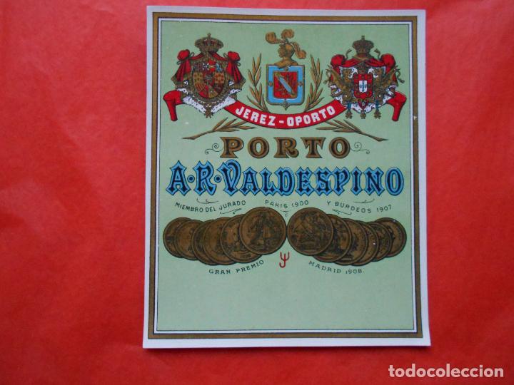 Etiquetas antiguas: ETIQUETA DE VINO A.R. VALDESPINO JEREZ PORTO