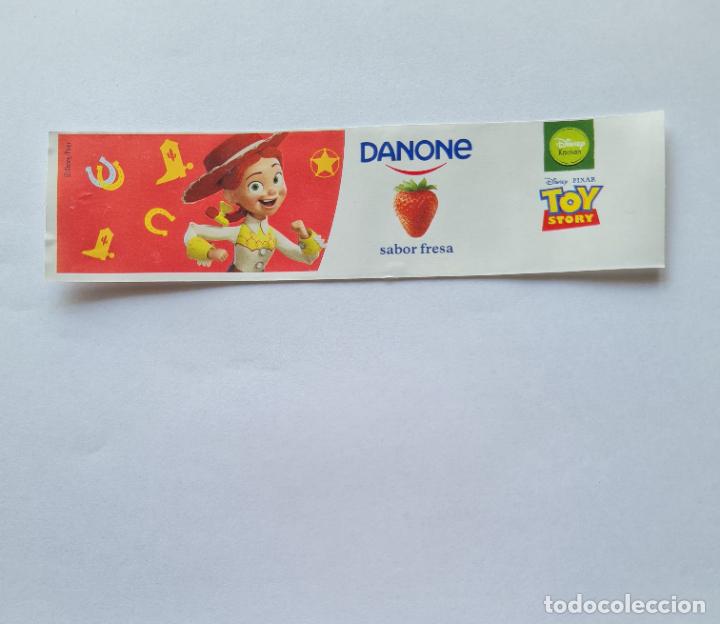 Etiquetas antiguas: ETIQUETA YOGUR DANONE SABORES - COLECCI&Oacute;N TOY STORY/DISNEY KITCHEN - JESSIE - SABOR FRESA