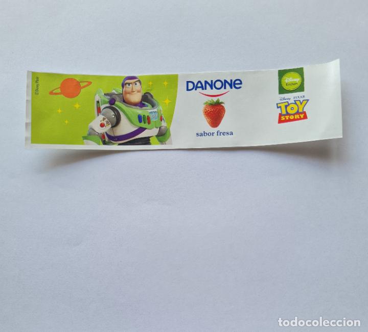 Etiquetas antiguas: ETIQUETA YOGUR DANONE SABORES - COLECCI&Oacute;N TOY STORY/DISNEY KITCHEN - BUZZ LIGHTYEAR - SABOR FRESA