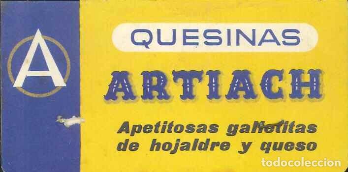 Old Labels: ETIQUETA - QUESINAS ARTIACH - GALLETITAS DE HOJALDRE Y QUESO