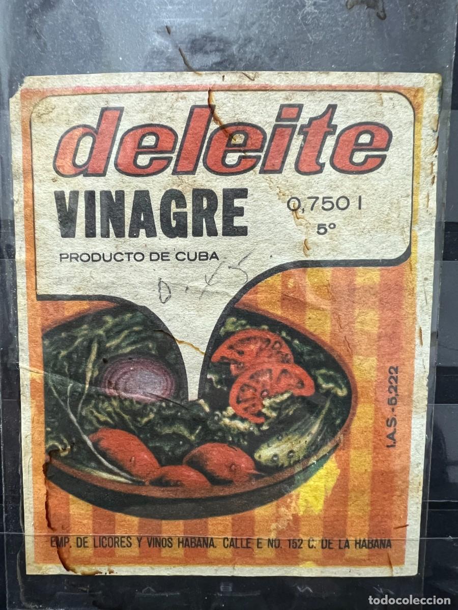 Etichette antiche: ETIQUETA. VINAGRE DELEITE. CUBA. LA HABANA. MEDIDAS APROX.: 9 X 7 CM