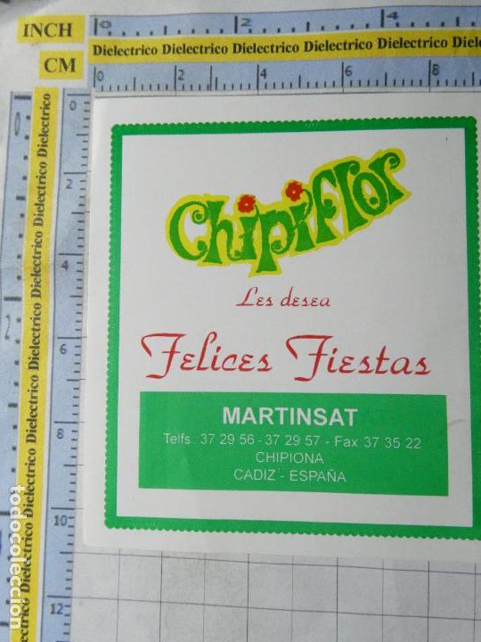 Etichette antiche: ETIQUETA DE BEBIDAS. VINO LICORES. CHIPIFLOR MARTINSAT CHIPIONA C&Aacute;DIZ 1405